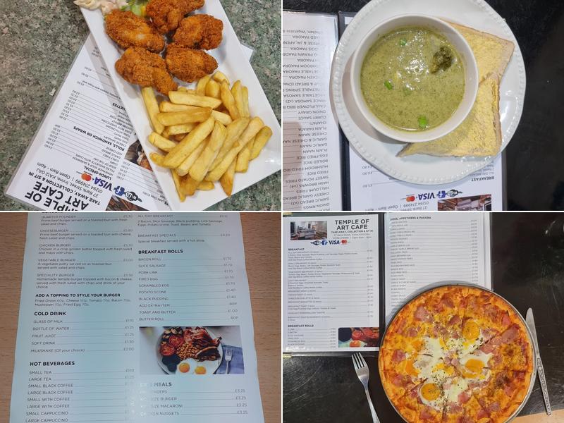 The Temple Of Art cafe Menu