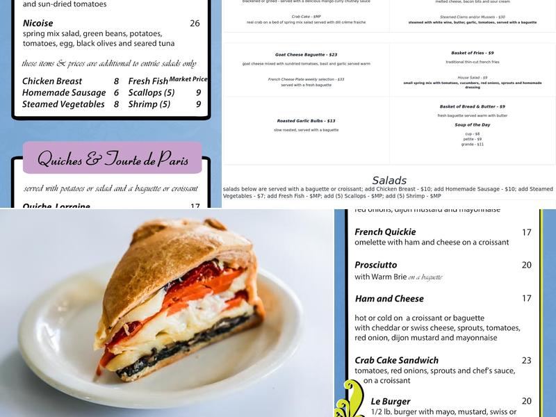 Le Petit Cafe & Bakery Menu