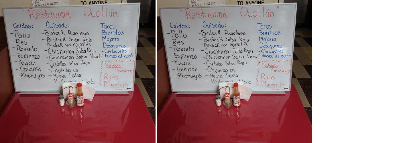 Ocotlán Restaurant Menu