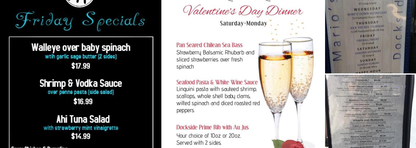 Mario's Dockside Grille Menu