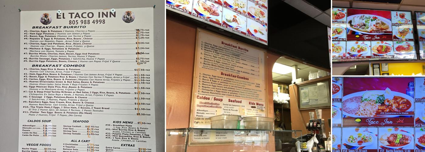 Taco Inn Menu