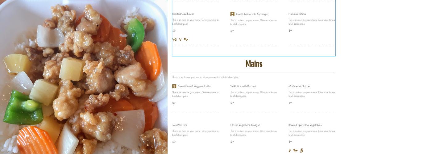 Mark Pi's Express Menu