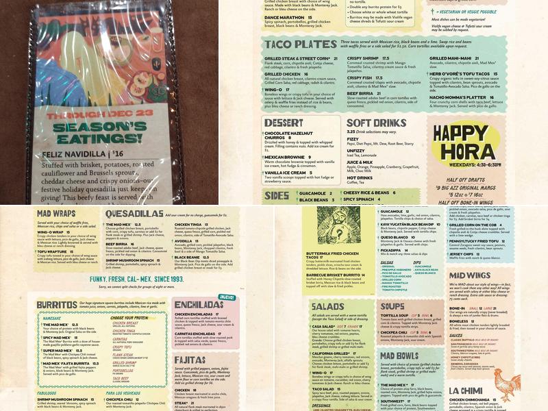 Mad Mex Menu