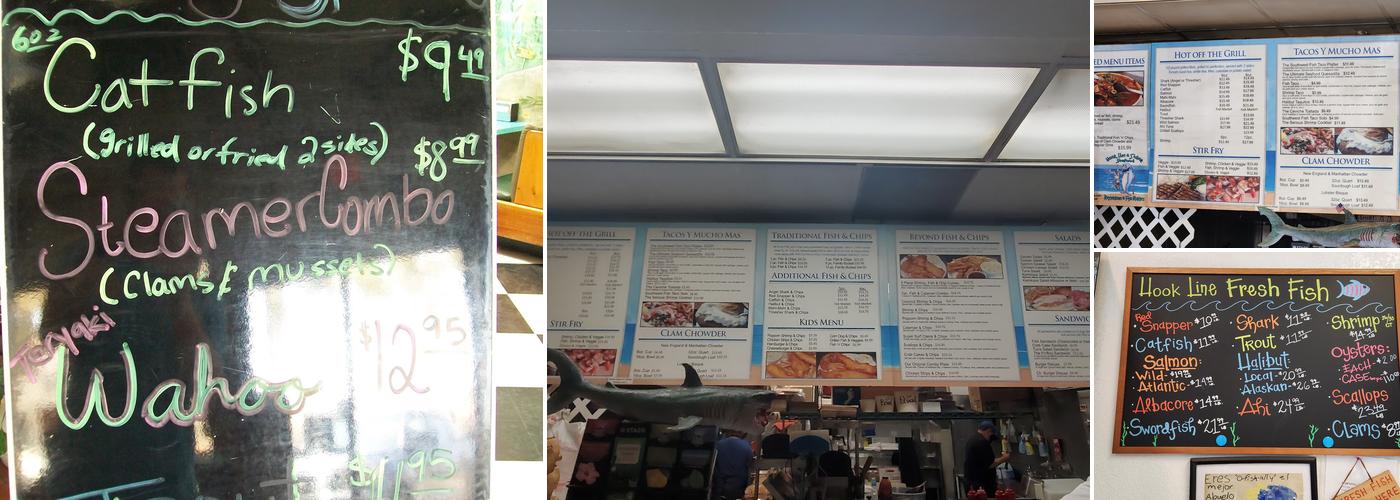 Hook Line & Sinker Seafood Menu