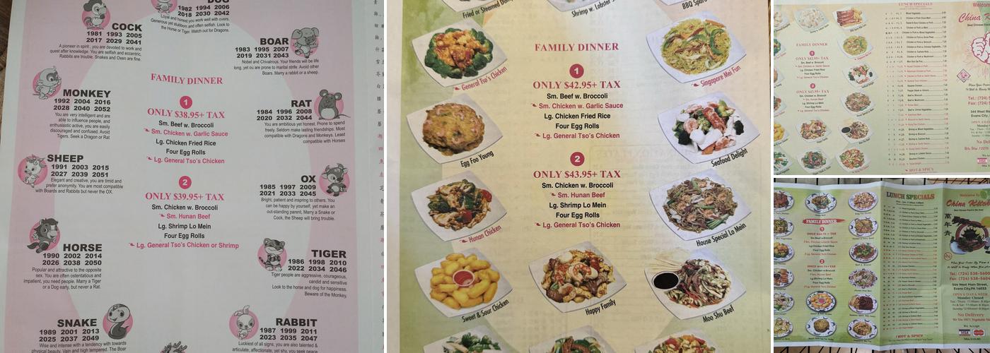 China Kitchen Menu