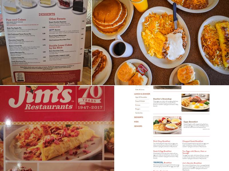 Jim's Restaurants Menu