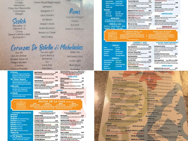 Viola's Ventanas Menu