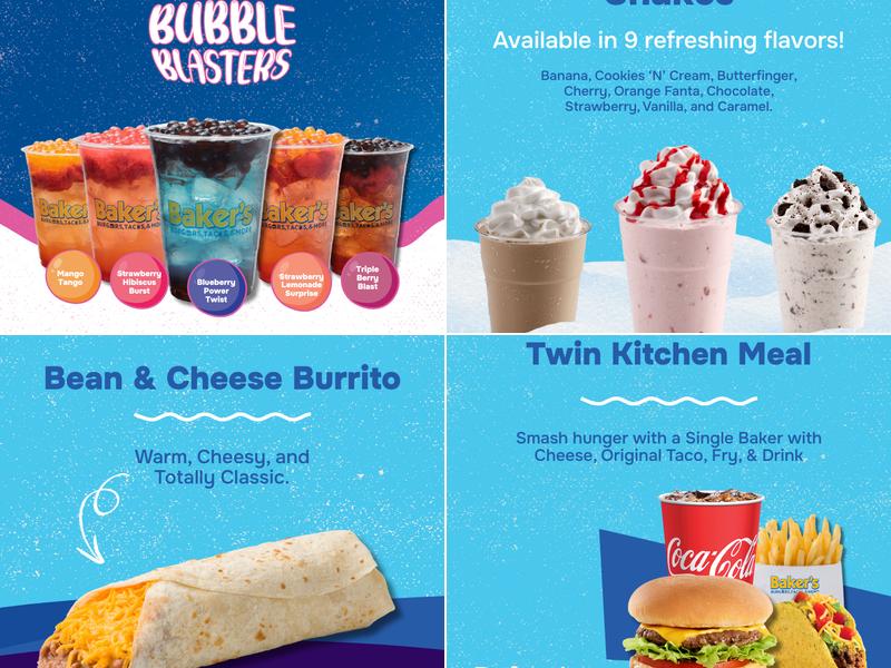 Baker's Drive-Thru Menu