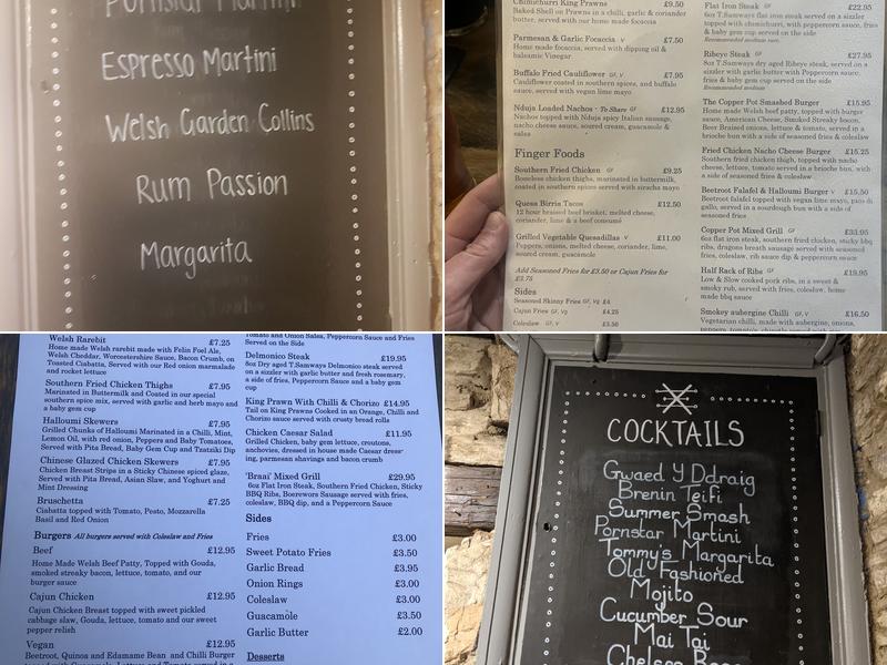 The copper pot Menu