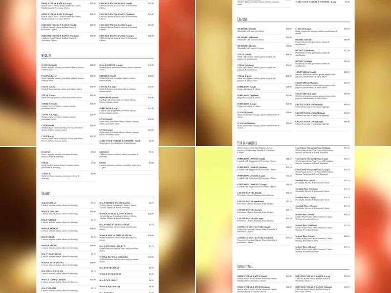 Garden of Eating Pizzeria Menu