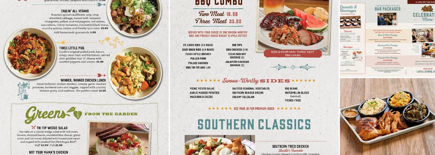 Lucille's Smokehouse Bar-B-Que Menu