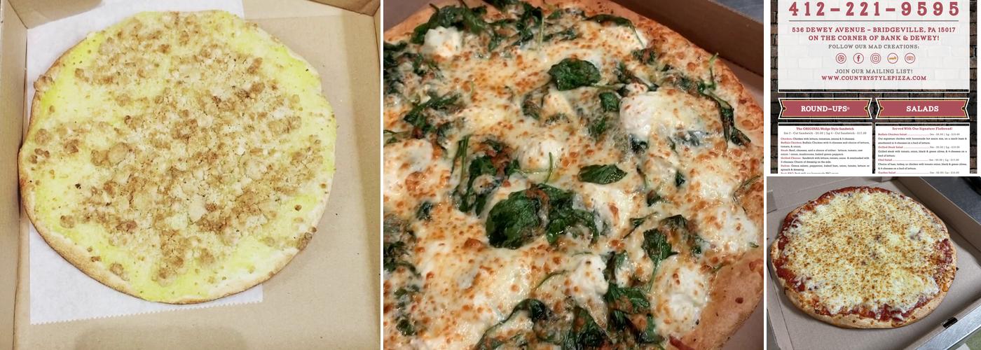 Country Style Pizza Menu