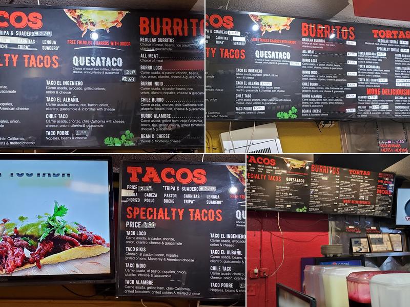 Tijuana's Tacos Menu