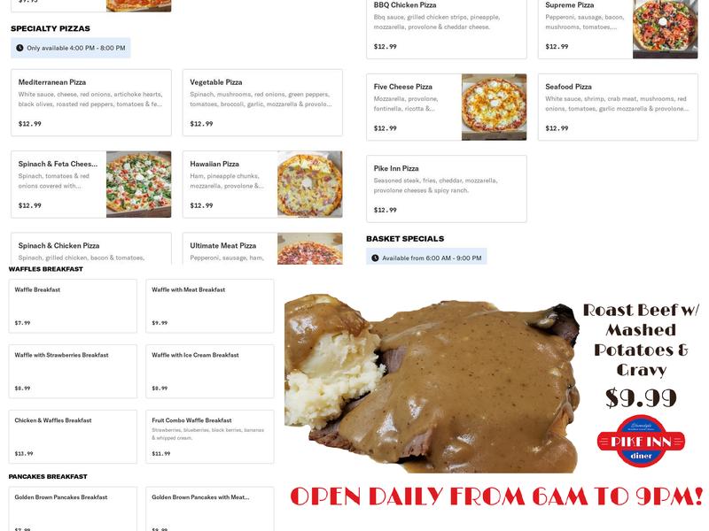 Pitt Stop Menu