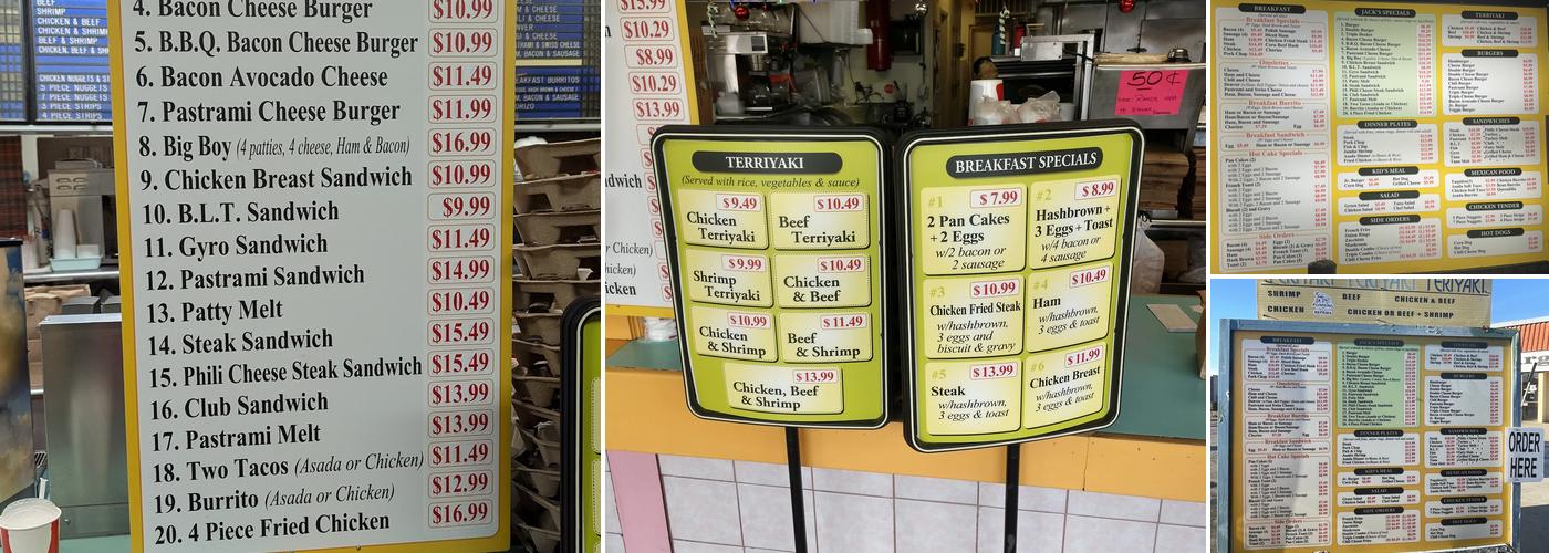 Jack's Junior Menu