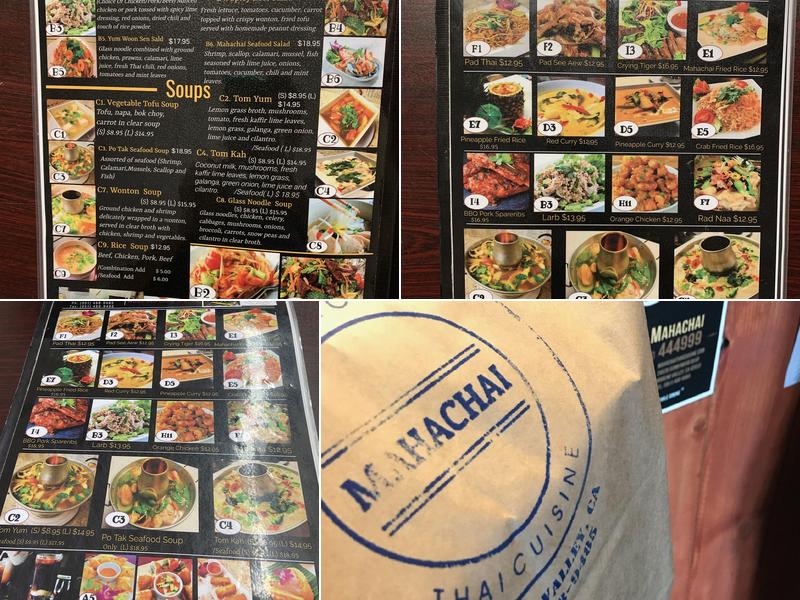 Mahachai Thai Cuisine Menu