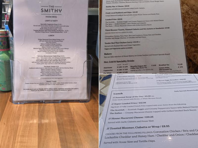 The Smithy Menu