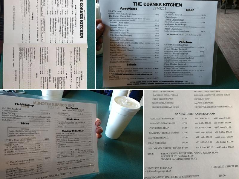 Frank's Sundown & Corner Kitchen Menu