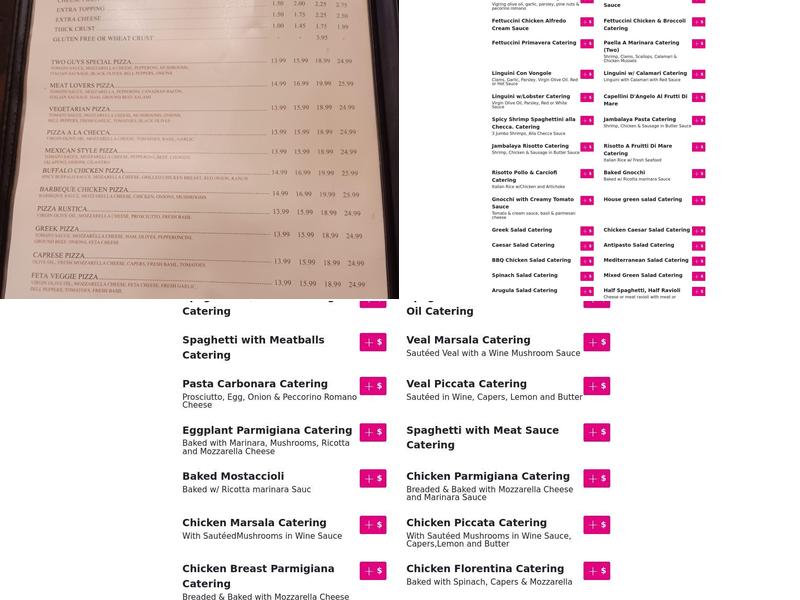 Two Guys From Italy Menu