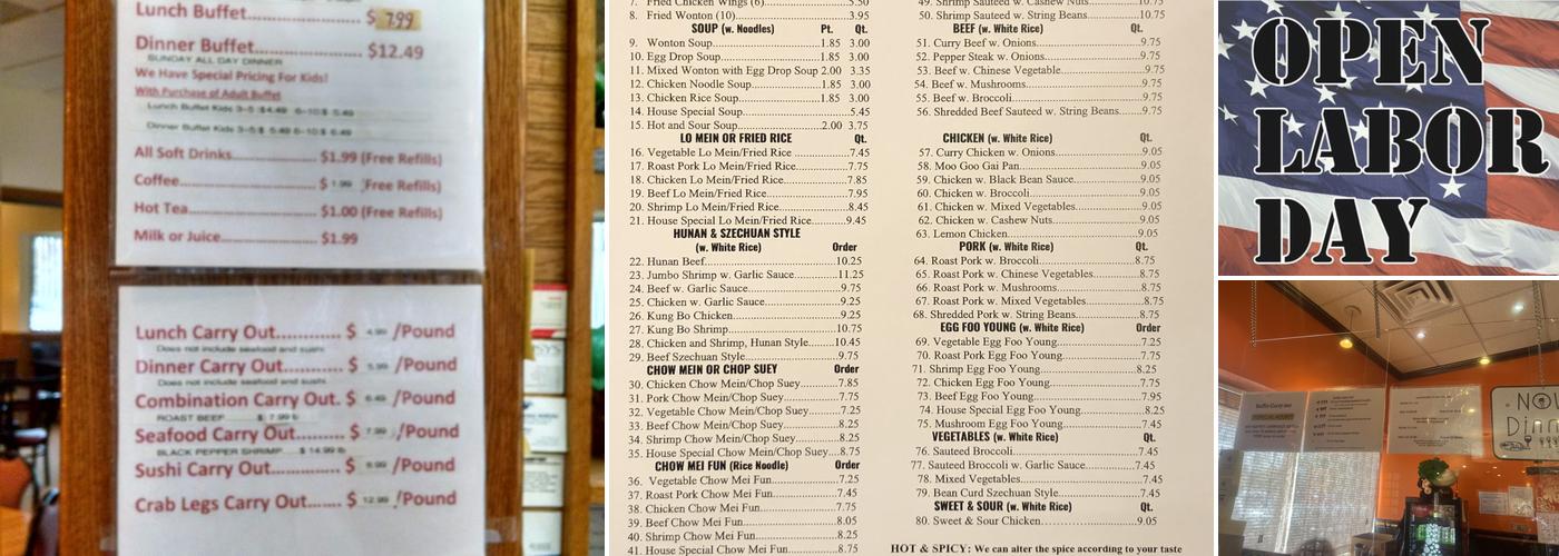 Fun Buffet Inc Menu