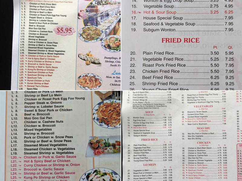 New Peking Express Menu