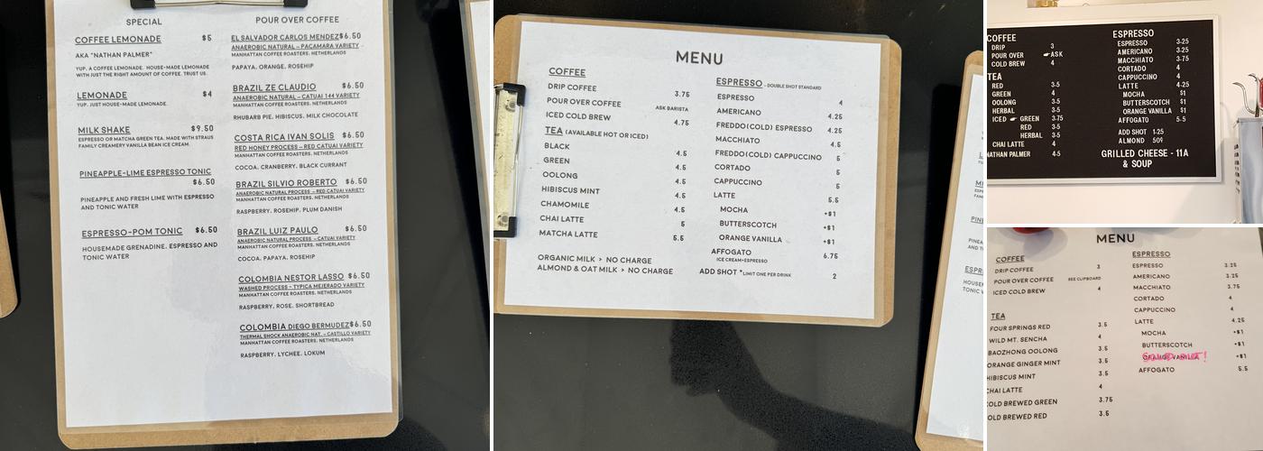 Highlight Coffee Menu