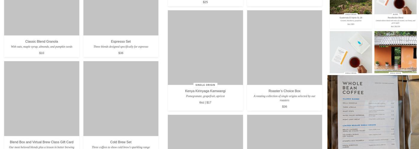 Blue Bottle Coffee Menu