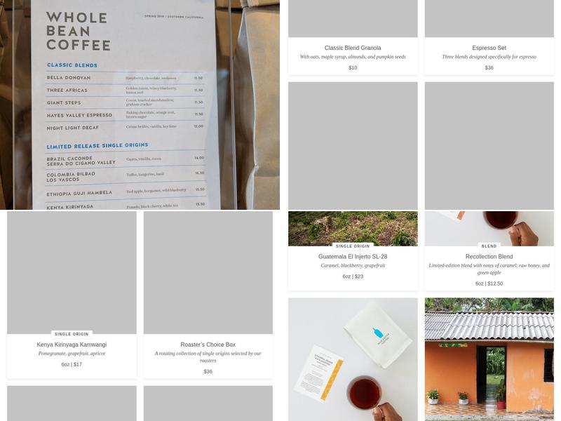 Blue Bottle Coffee Menu