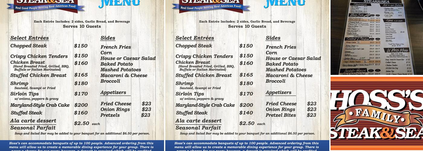 Hoss's Steak & Sea House Menu