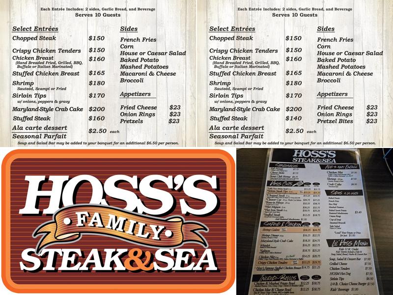 Hoss's Steak & Sea House Menu