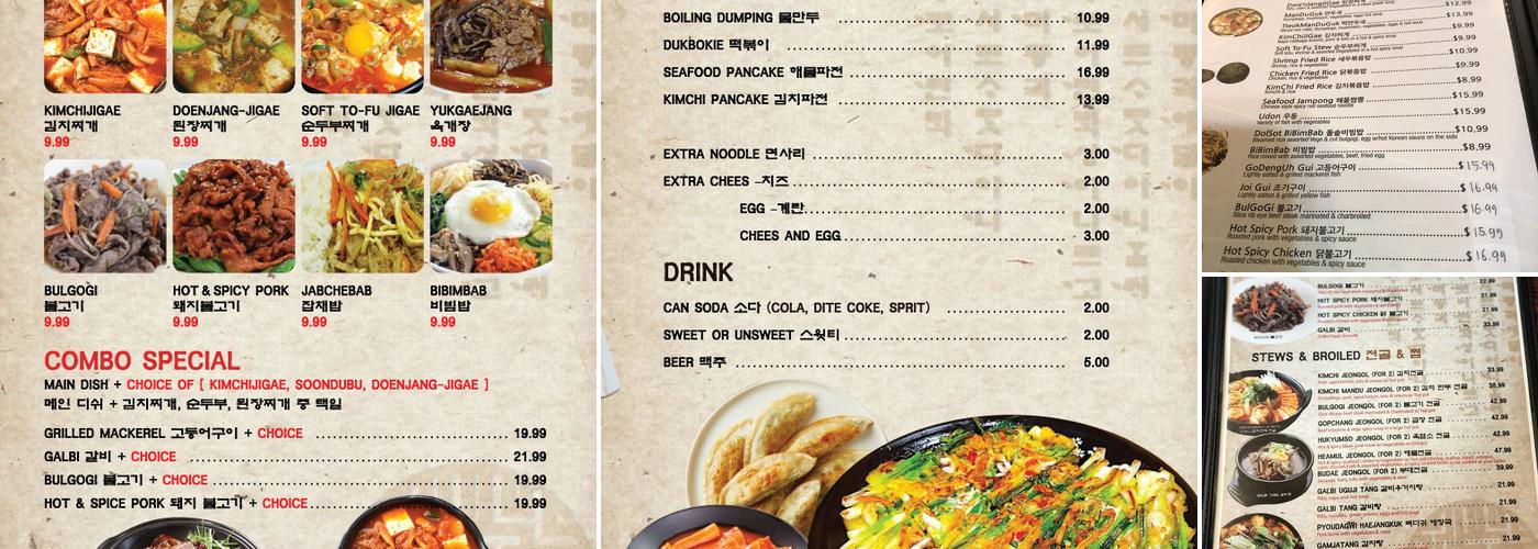 Arirang Restaurant Menu