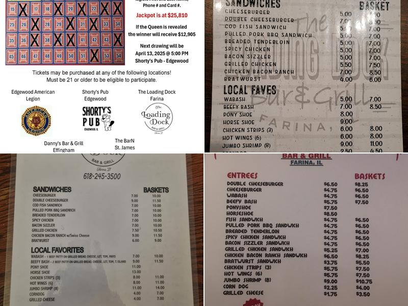 The Loading Dock Bar & Grill Menu