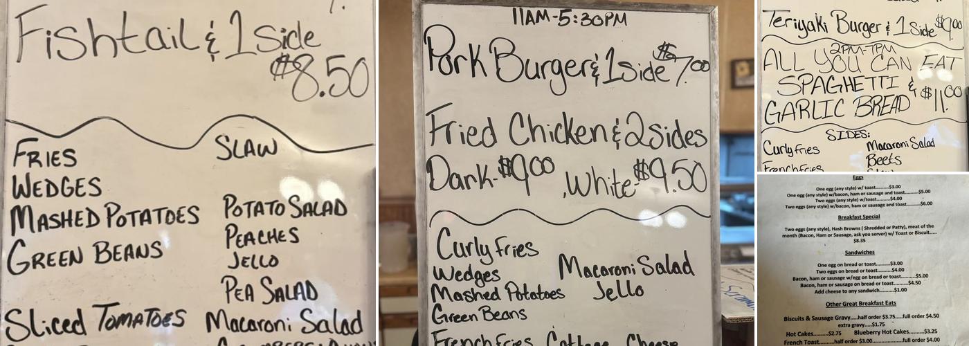 Grandma's Kitchen Menu