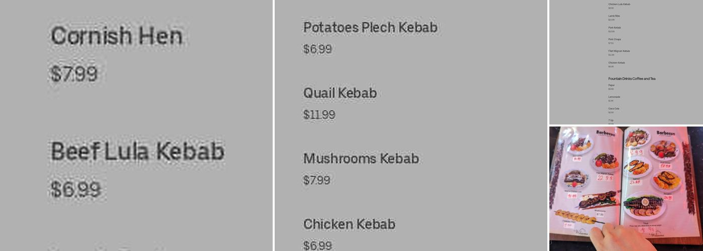 Golden Fork Restaurant Menu