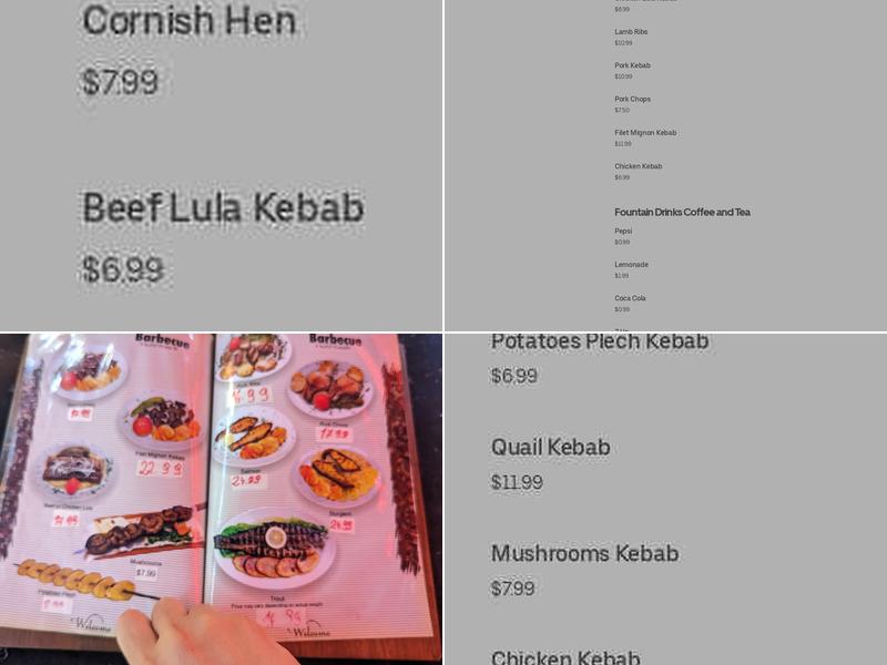 Golden Fork Restaurant Menu