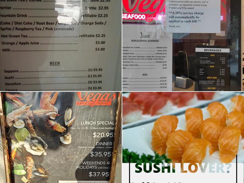 Vegas Seafood Buffet Menu