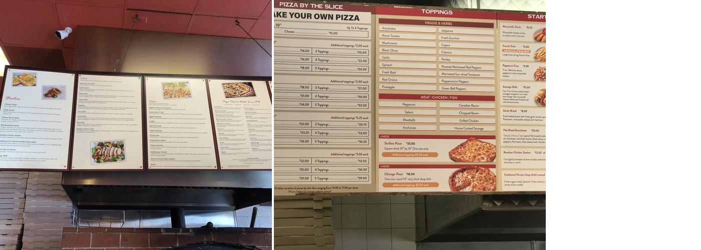 Burtucci's NY Pizza Menu