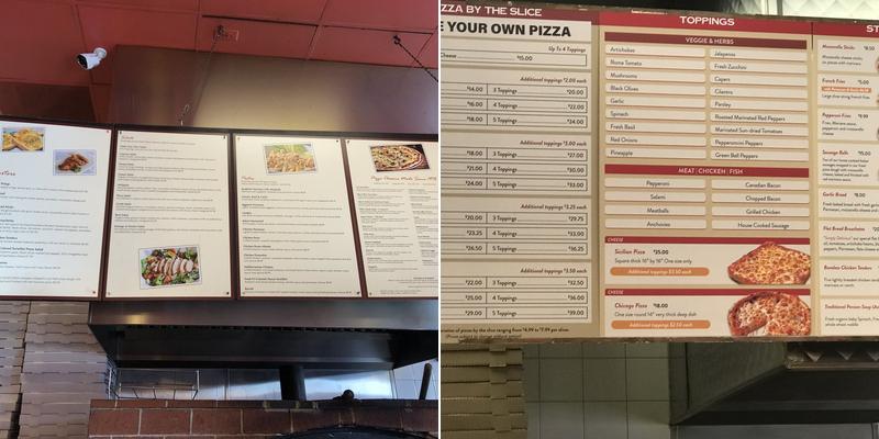 Burtucci's NY Pizza Menu