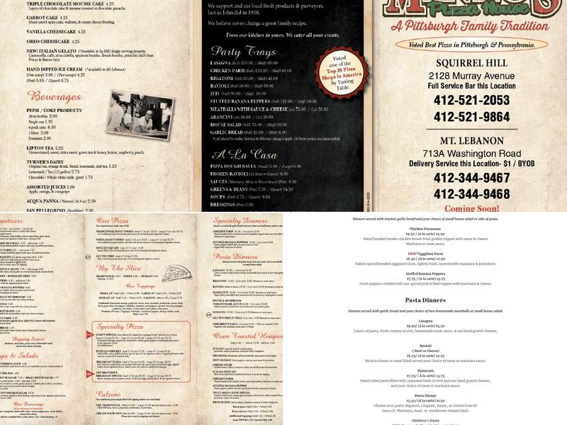 Mineo's Pizza House Menu