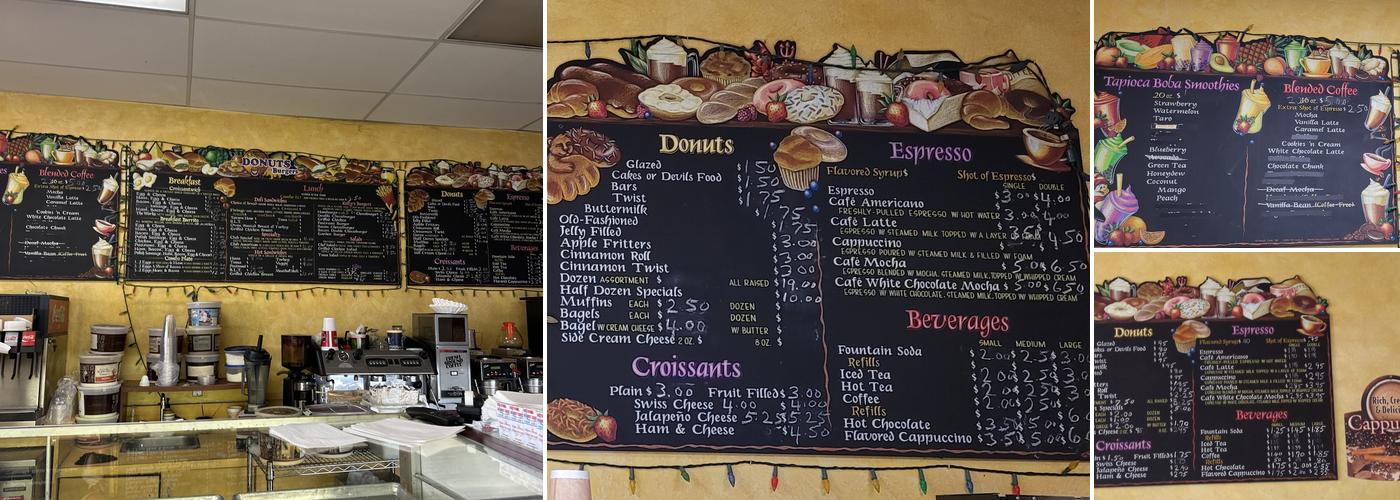 Kelly's Donuts & Burgers Menu