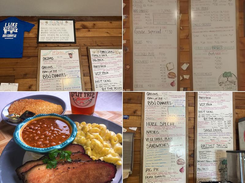 Split Tree Barbecue Menu