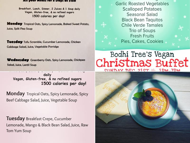 Bodhi Tree Vegan Cafe Menu