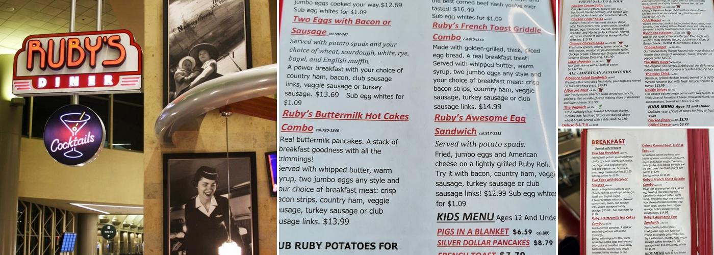 Ruby's Diner Menu
