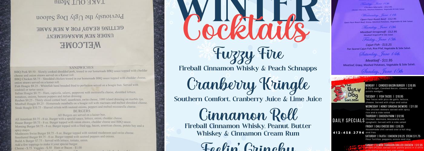 Ugly Dog Saloon Menu