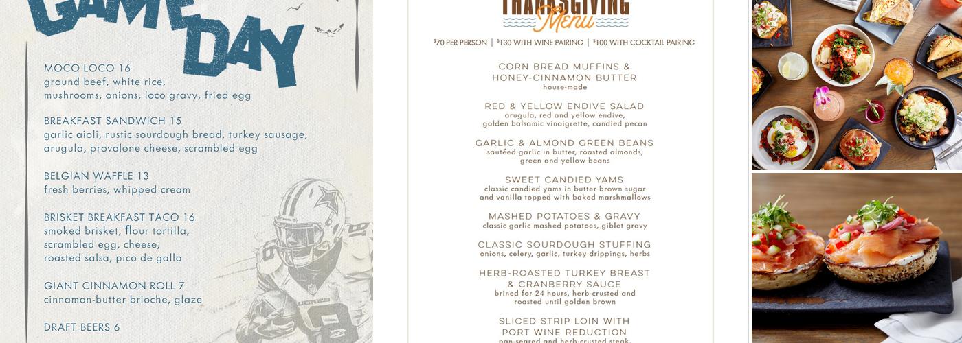 Pacific Hideaway Menu