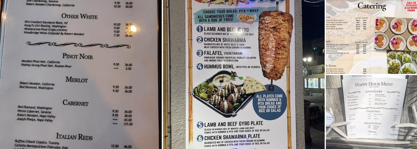 Coach's Mediterranean Grill Menu