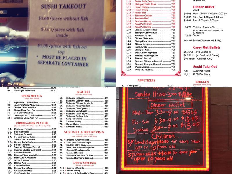 Fortune Star Asian Buffet & Grill Menu