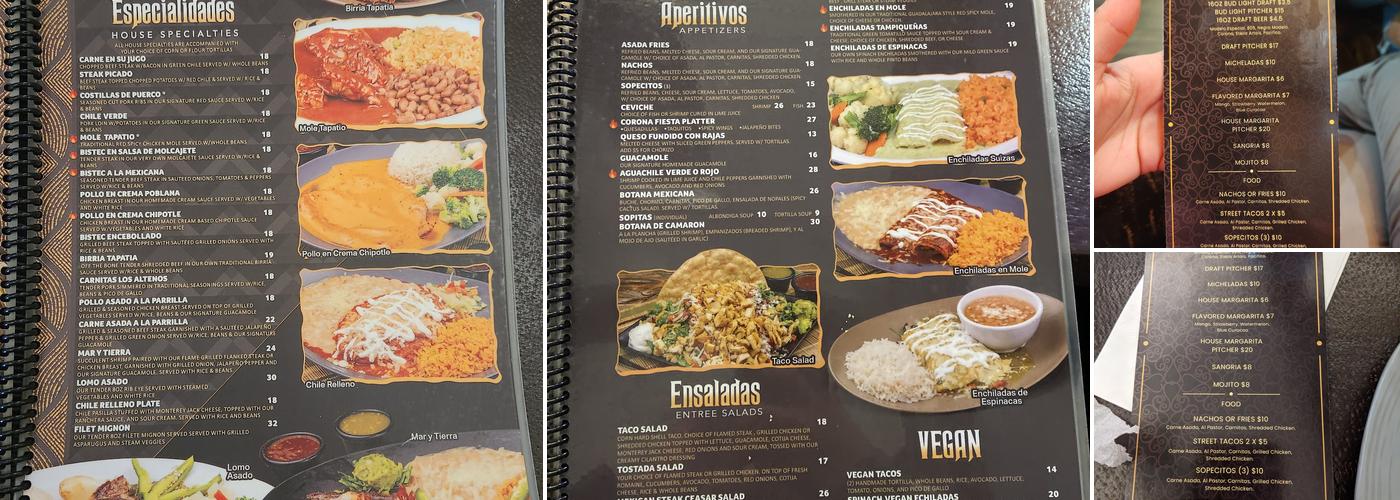 La Corona Bar And Grill Menu