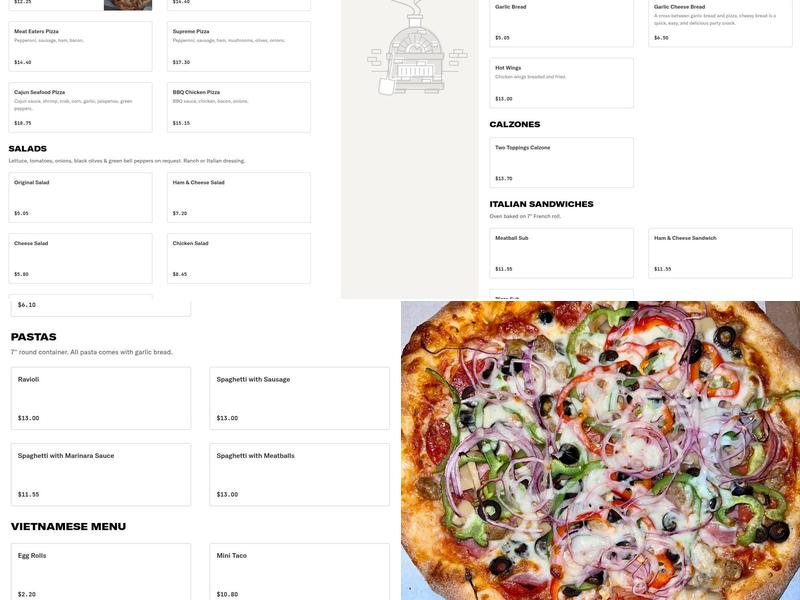 Harbor pizza & more Menu