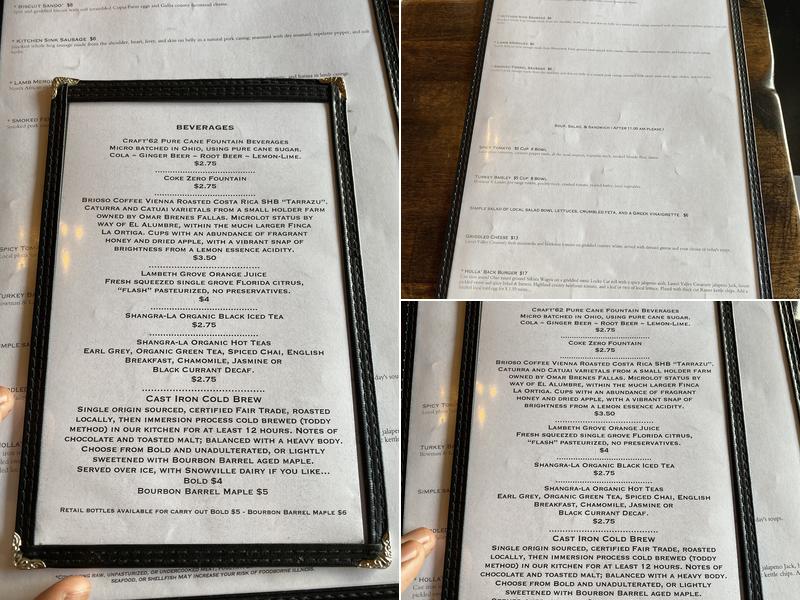 Skillet Menu